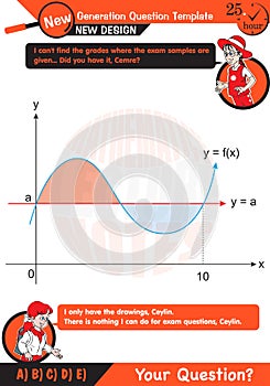 Math, Vector mathematical function graph, functions question template